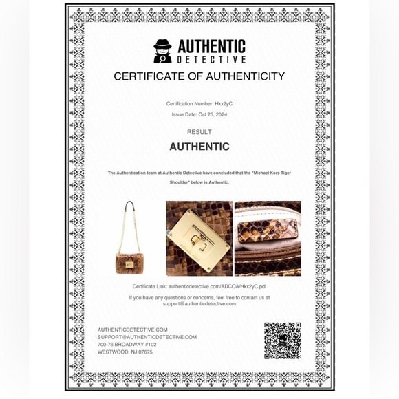 Michael Kors Python Embossed Patent Leather Shoulder Bag - Picture 2 of 16